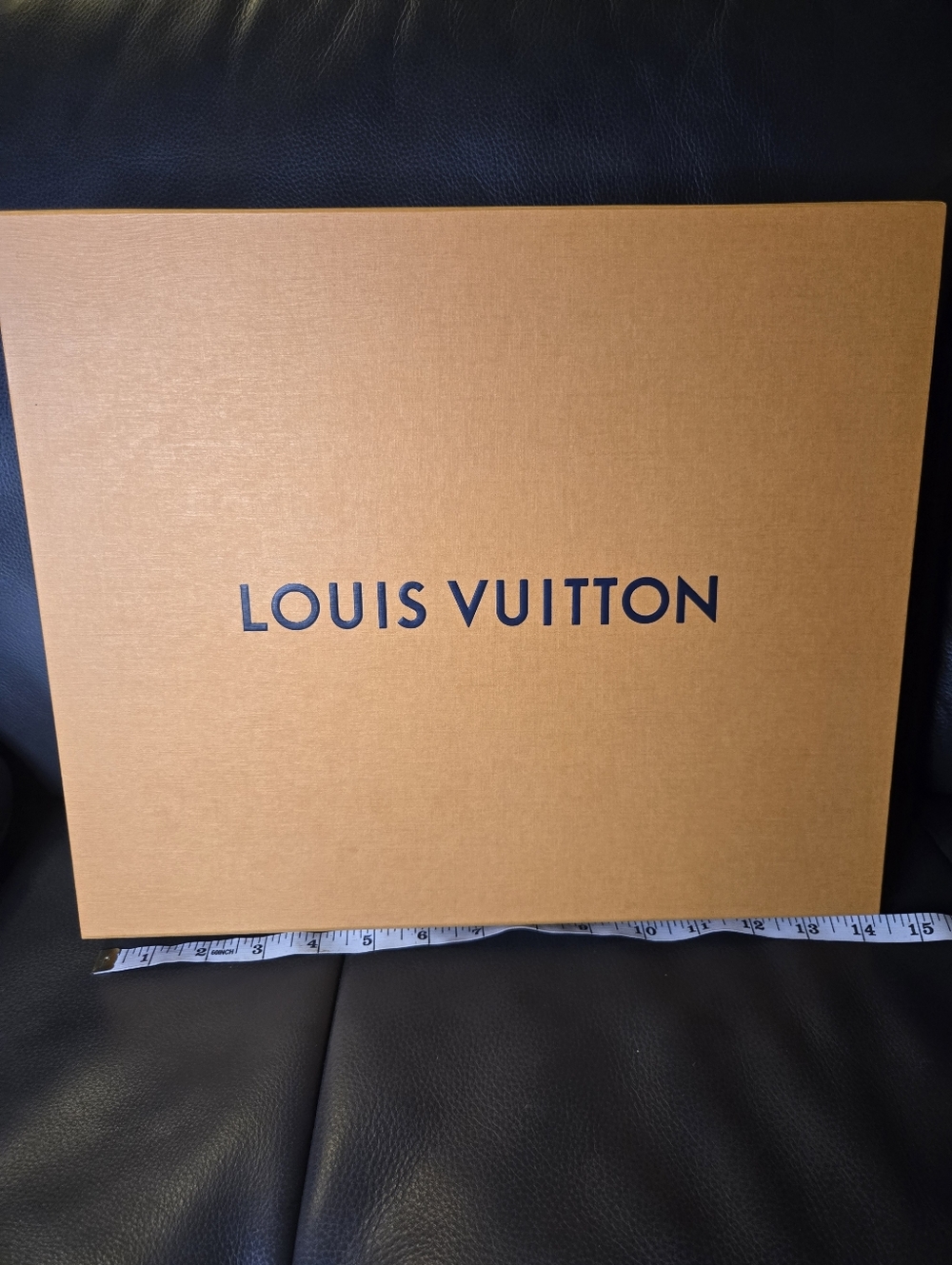 Louis Vuitton Box - Yellowish Orange with Navy Logo